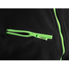 Prémiová pracovná mikina fleece, výstuhy z Cordury, čierna, veľkosť XXL