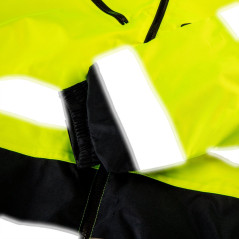 Zateplená pracovná bunda reflexná výstražná žltá, veľkosť M