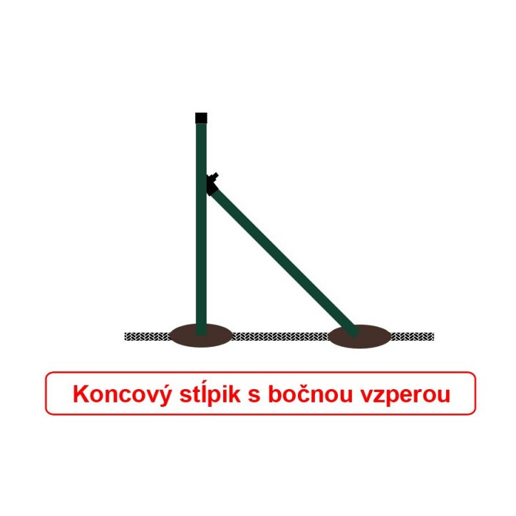 Vzpera poplastovaná BPL ZN+PVC 38x1,25x2800, zelená Vzpera poplastovaná BPL ZN+PVC 38x1,25x2800, zelená