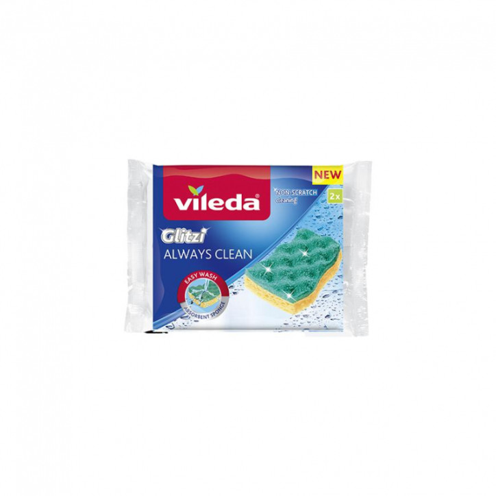 Hubka na riad Glitzi Always Clean viskózna, v balení 2 ks