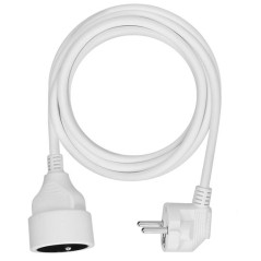 Predlžovací kábel s 1 zásuvkou, 3 m, biely