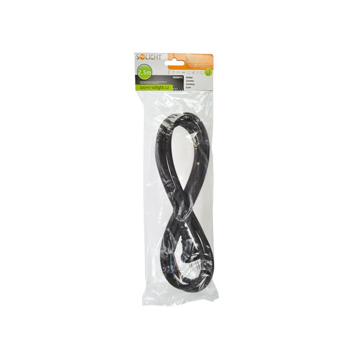 Flexo kábel gumový 2x 1,5 mm2, čierny, 2,5 m