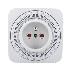 Časový spínač 24 hodín s vypínačom, 1 režim