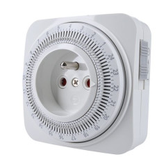 Časový spínač 24 hodín s vypínačom, 1 režim