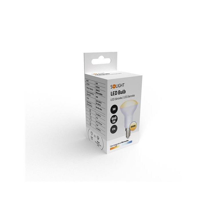 LED žiarovka E14, 5 W, 3000 K, 440 lm, reflektorová R50