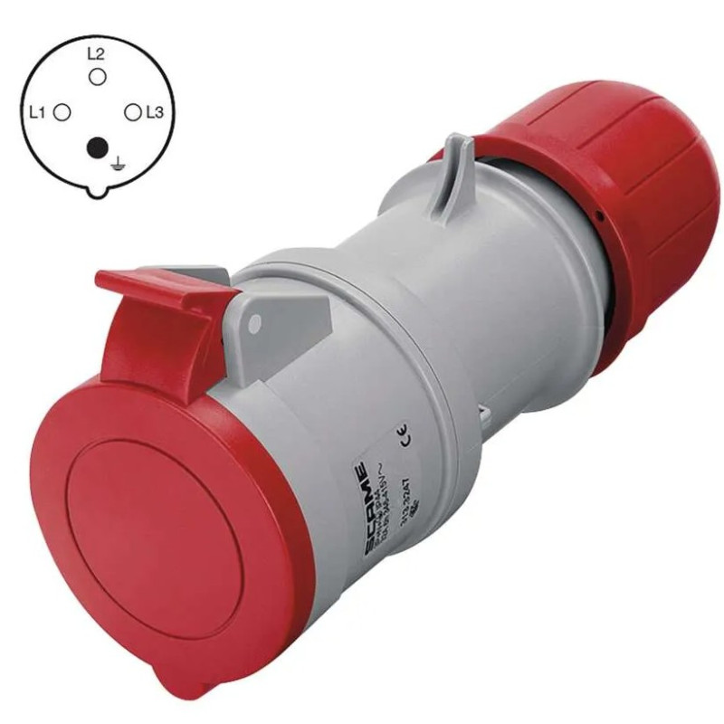 Zásuvka spojovacia 4P 16A/400V, IP44
