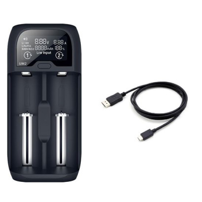 Nabíjačka batérií 2000 mA Li-Ion, LiFePO4, Ni-MH/CD, 2 kanály, LCD displej