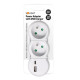 Rozbočovač 2x 10 A s USB A+C nabíjačkou, biely