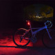 LED nabíjacie zadné svetlo na bicykel, 3 W COB