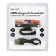 LED nabíjacie zadné svetlo na bicykel, 3 W COB