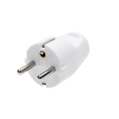 Zástrčka priama IP20, biela