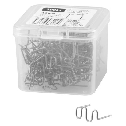 Spájacie spony pre pištoľ na zváranie plastov, vlna 0,8 mm, 100 ks