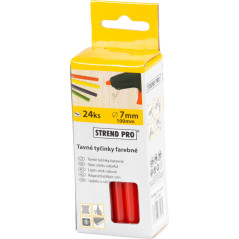 Tavné tyčinky do termolepiacej pištole červené 7x100 mm, 24 ks
