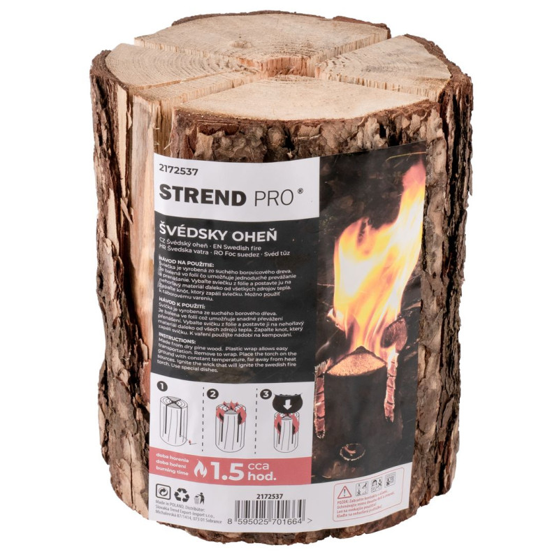 Strend Pro Švédsky oheň, prenosné ohnisko 1 hodina