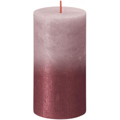 Sviečka valcová 68x130 mm, Sunset Ash Rose+Red