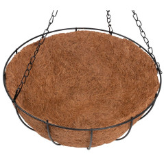Závesný kvetináč 35x35x17 cm LC-CocoH-24, s retiazkou a háčikom