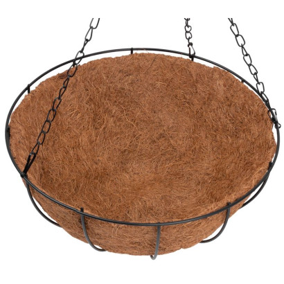 Závesný kvetináč 35x35x17 cm LC-CocoH-24, s retiazkou a háčikom