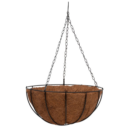 Závesný kvetináč 30x30x14 cm LC-CocoH-23, s retiazkou a háčikom