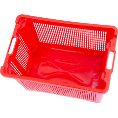 Prepravka 56x35x31 cm perforované steny, 40 litrov, červená ICS M401000