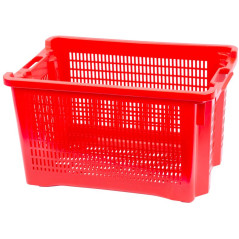 Prepravka 56x35x31 cm perforovaná, 40 litrov, červená ICS M402000
