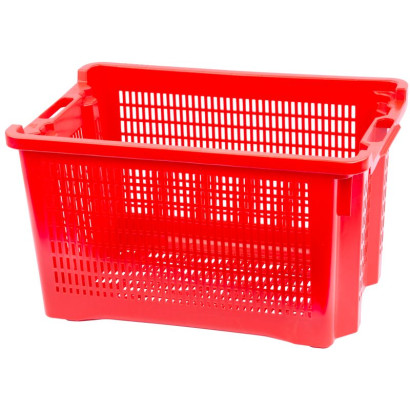 Prepravka 56x35x31 cm perforovaná, 40 litrov, červená ICS M402000