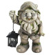 Záhradná dekorácia Trpaslík s lampášikom 24x21x36 cm Gecco, keramika
