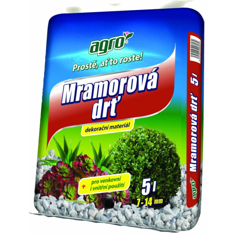 AGRO Mramorová drvina 4–7 mm, 5 L
