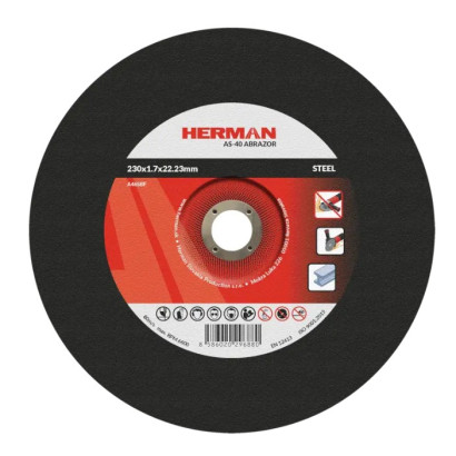 Rezný kotúč na oceľ s prelisom 230x1,7 mm AS-40 Abrazor