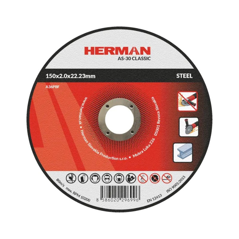 Rezný kotúč na oceľ 150x2,0x22,23 mm AS-30 Classic
