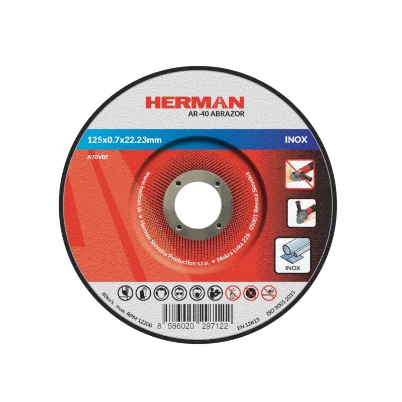 Rezný kotúč na nerez 125x0,7x22,23 mm s prelisom AR-40 Abrazor