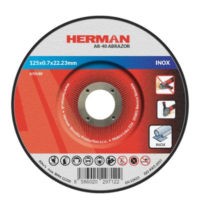 Rezný kotúč na nerez s prelisom 125x0,7 mm AR-40 Abrazor