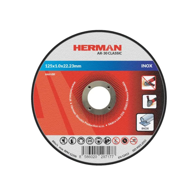 Rezný kotúč na nerez 125x1,0 mm AR-30 Classic
