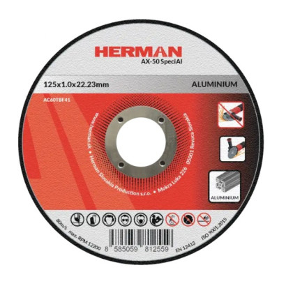Rezný kotúč na hliník 125x1,0 mm AX-50 SpeciAl