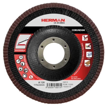 Lamelový kotúč na oceľ  115 mm/P120 LS-10 Area corundum