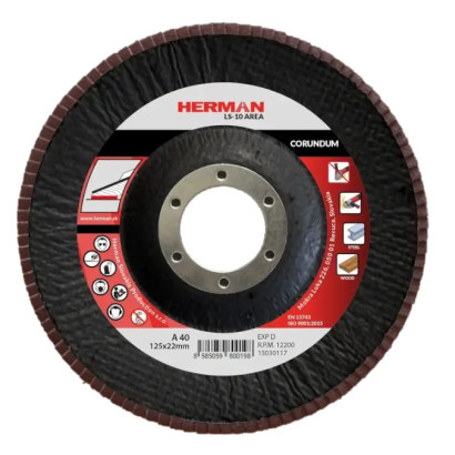 Lamelový kotúč na oceľ 125 mm/P40 LS-10 Area corundum