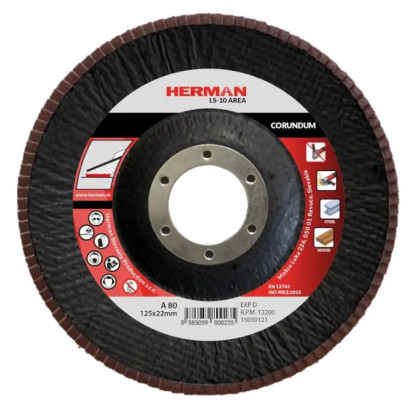 Lamelový kotúč na oceľ 125 mm/P80 LS-10 Area corundum