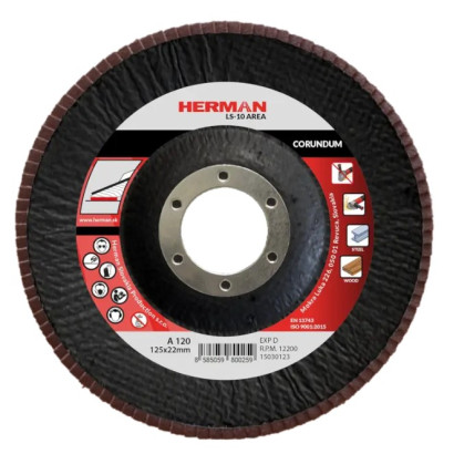 Lamelový kotúč na oceľ 125 mm/P120 LS-10 Area corundum