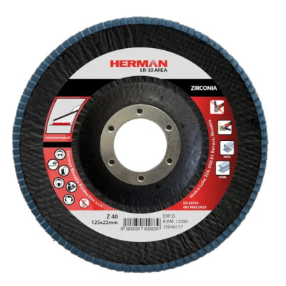 Lamelový kotúč na nerez 125 mm/P40 LR-10 Area zirconia