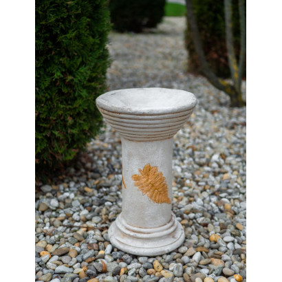 Záhradná dekorácia podstavec vysoký 25,5x25,5x41 cm, krémový, keramika