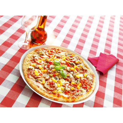 Plytký tanier 32 cm Pizza Friends Time White