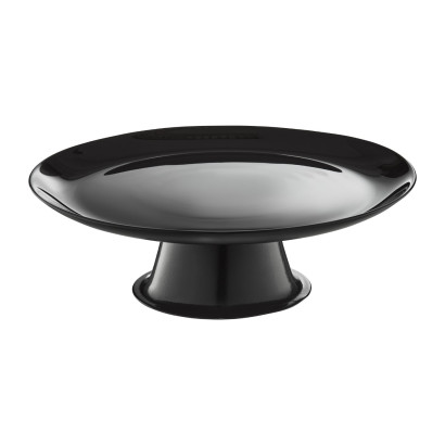 Servírovacia tácka 32 cm na širokej nôžke Lily Black