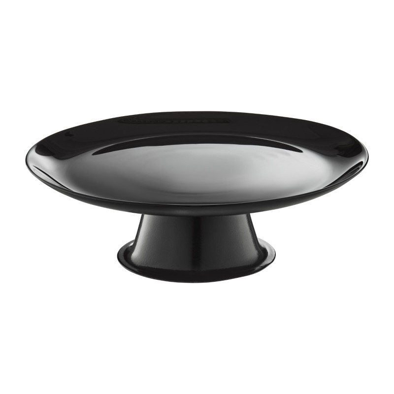 Servírovacia tácka 25 cm na širokej nôžke Lily Black