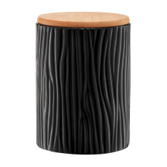 Keramická dóza 1000 ml s tlačeným vzorom Tuvo Black