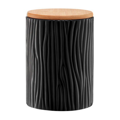 Keramická dóza 1000 ml s tlačeným vzorom Tuvo Black