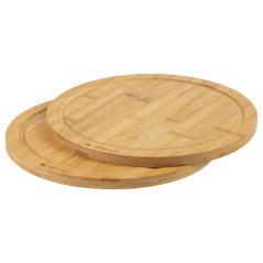 Okrúhle bambusové dosky na krájanie 28 cm Pezzi, 2 ks