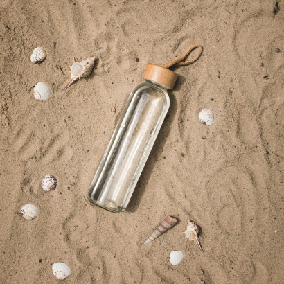 Sklenená fľaška na vodu 500 ml Natural
