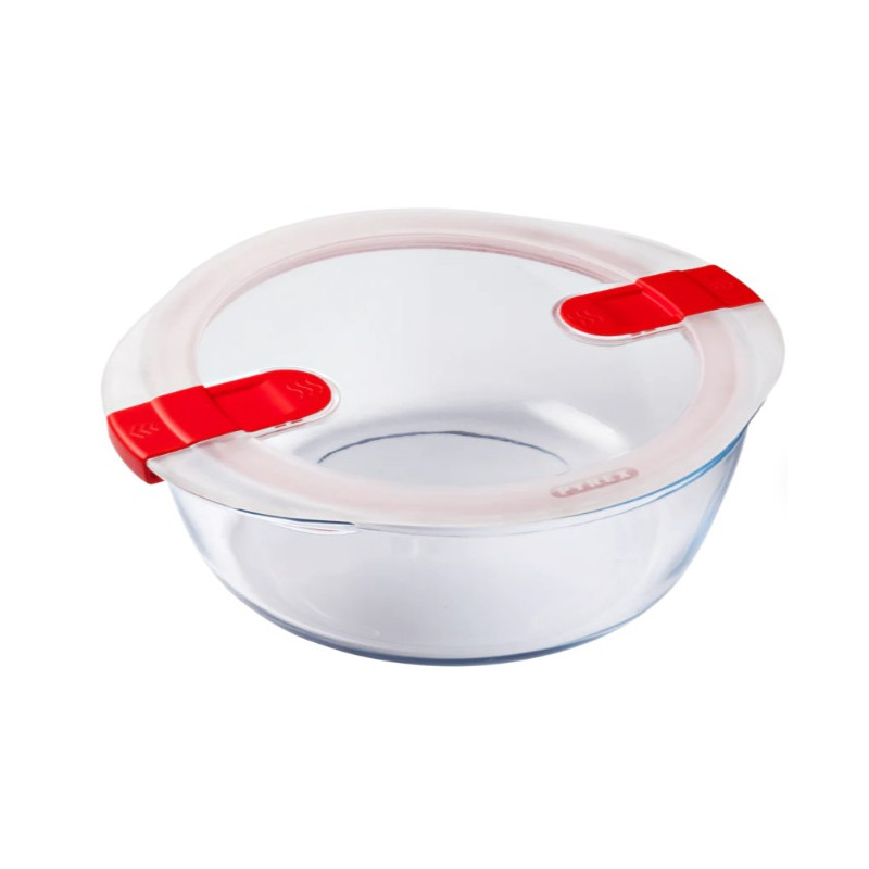 Okrúhla sklenená nádoba 350 ml s vekom Cook&Heat