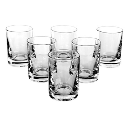 Sklenené poháriky na vodku 50 ml Shot, 6 ks