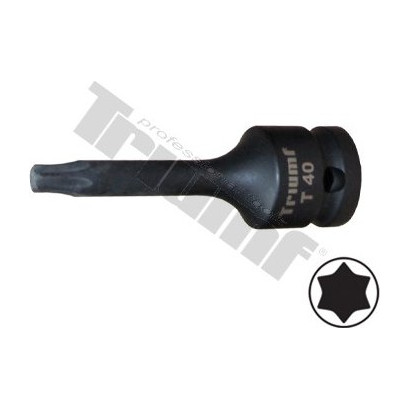 Kovaný bit torx T40 mm s 1/2" hlavicou, 80 mm