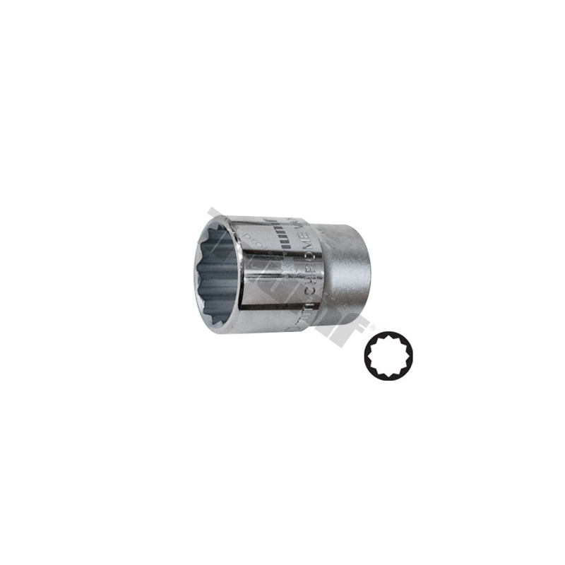 Nástrčkový kľúč 12-hran 17 mm 3/4"